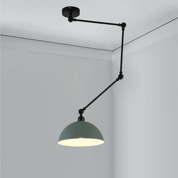 Nordic 1-Light Bowl Extendable Semi-Flush Mount Lighting - Image 9