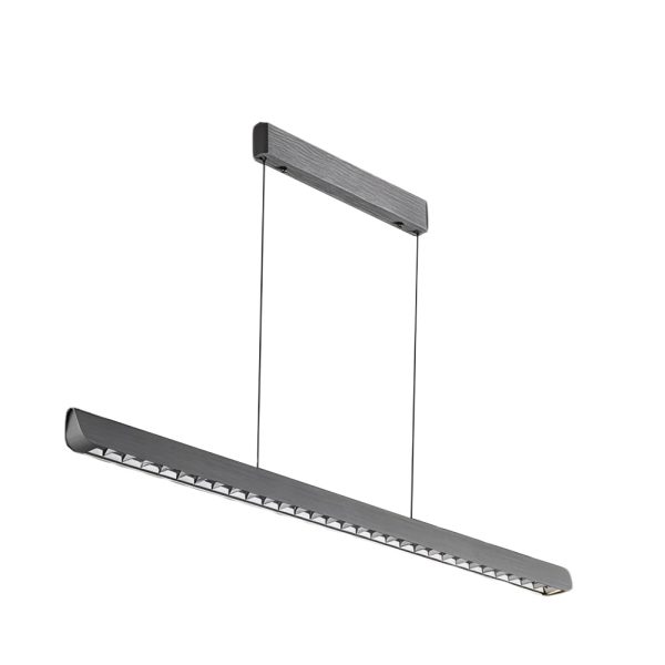 Long Linear Brushed Aluminum LED Island Pendant Lamp - Image 7