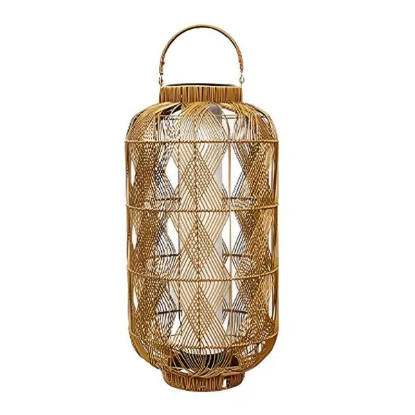 Rattan Waterproof LED Retro European Style Portable Solar Floor Lamp - Image 7