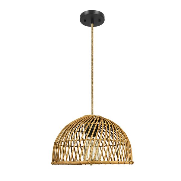 Handmade Rattan Bamboo Southeast Asian Japanese Style Chandelier Light - Image 5