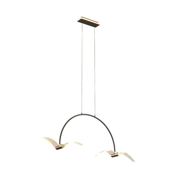 2/4-Light Modern LED Acrylic Seagull Linear Chandelier for Dining - Image 8