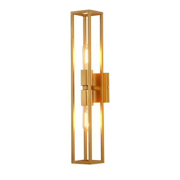 Simple Metal Frame Glass Shade American Style Wall Sconce Lighting - Image 10