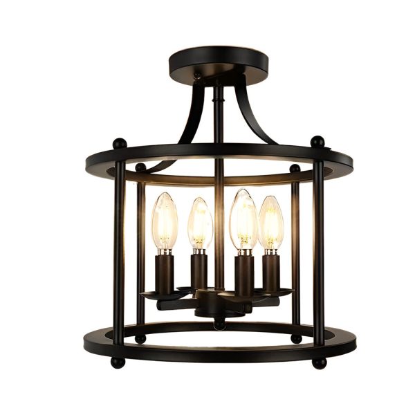 Retro Metal Lantern Design Industrial Style Ceiling Lights Pendant Light - Image 6