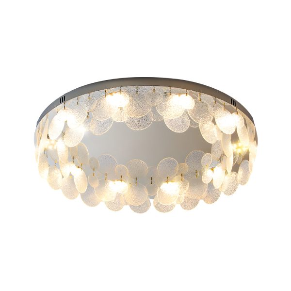 Round Small Glass Seashells 3 Step Dimming Simple Post-Modern Ceiling Lamp - Image 6