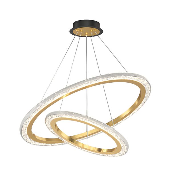 2/3 Rings Adjustable Luxury 3 Step Dimming Modern Chandelier Hanging Lights - Image 6