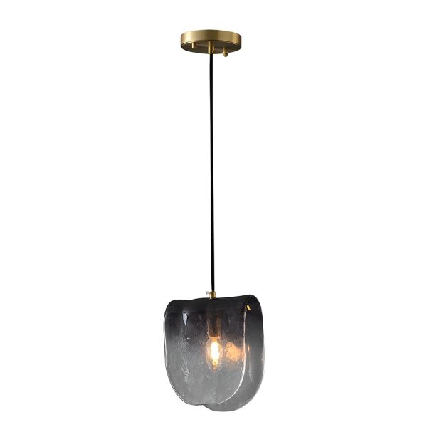 Gradient Smokey Gray Glass Post-Modern Small Chandelier Pendant Lights - Image 7