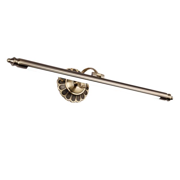 Retro Cylinder LED Bathroom Vanity Light with Flower Accents in Bronze Finish - Image 8