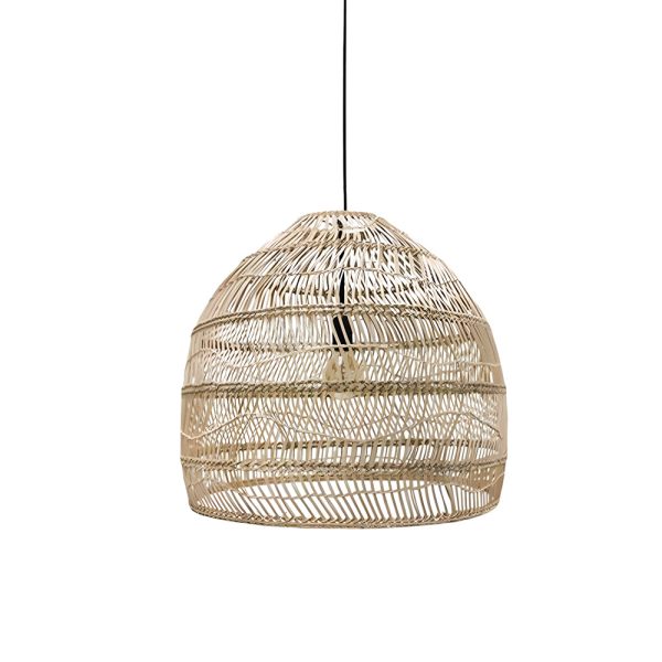15.7-/19.7-Inch W Rattan Woven Dome Pendant Light - Image 6