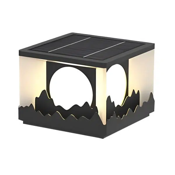 Mountain Scenery Design Waterproof LED Modern Solar Fence Post Lights - Image 7