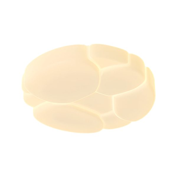 Round Clouds Cracks 3 Step Dimming Milky White Modern Ceiling Lights Fixture - Image 6