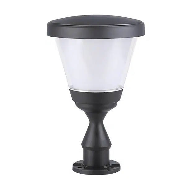 Waterproof LED Black Modern Solar Fence Post Cap Light Pillar Lights - Image 11
