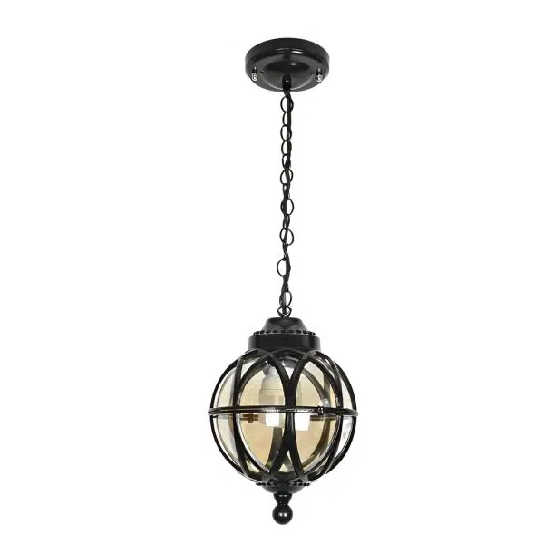 European-style Retro Pendant Aluminum Glass Hanging Ball Outdoor Ceiling Light - Image 12