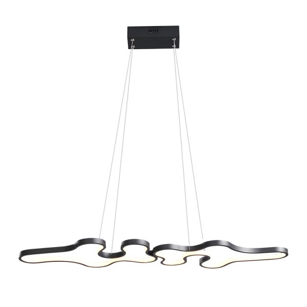 Linear Island Suspended Lighting Fixture: Modern LED Pendant Light for Dining Room - Image 9