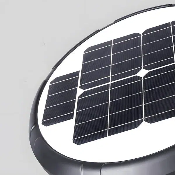 1-Light Black Outdoor LED Solar Lamp Post and Pole Street Light - Image 6