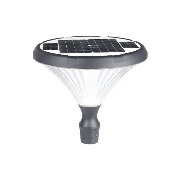 1-Light Black Outdoor LED Solar Lamp Post and Pole Street Light - Image 11