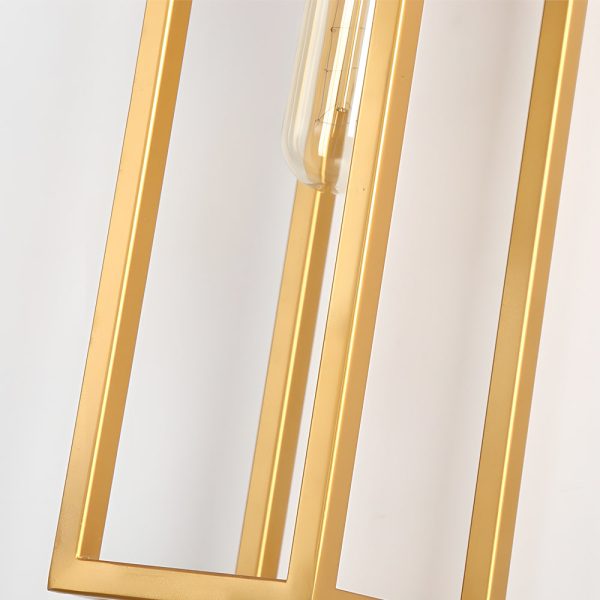 Simple Metal Frame Glass Shade American Style Wall Sconce Lighting - Image 7
