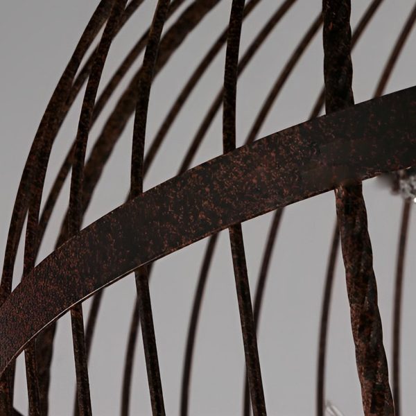 Birdcage Iron Crystal Ornaments Retro Industrial Style Chandelier Light - Image 6