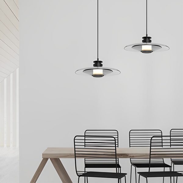 Minimalist Creative Round Glass LED Modern Pendant Lights Chandelier - Image 2