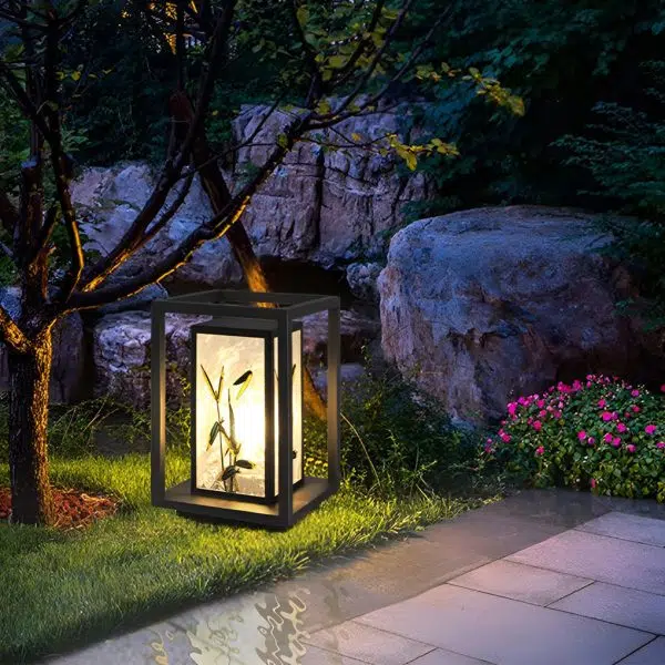 Artistic Solar LED Path Lights with Landscape Pattern - Image 7