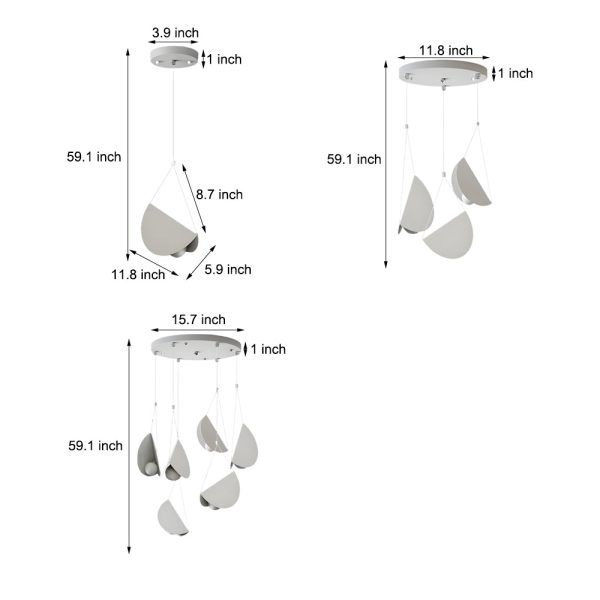 1/3/6-Light Minimalist Line White Glider Pendant Light - Image 7