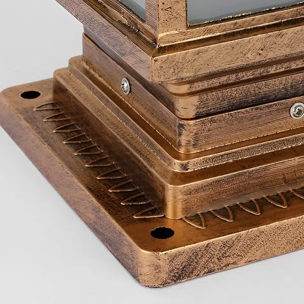 Vintage Pattern Waterproof Automatic Solar Powered Fence Post Lights - Image 9