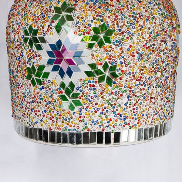 Modern Creative Stained Glass Bottle 1-Light Pendant Light - Image 3