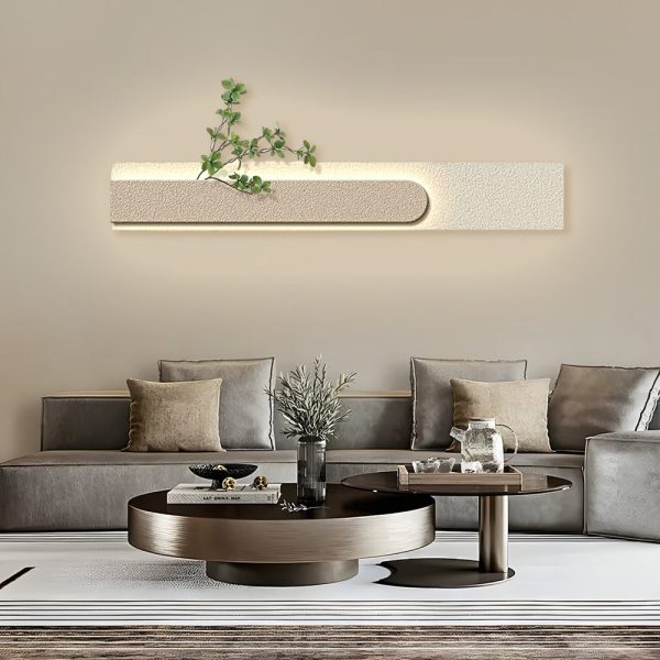 Rectangular Three-Dimensional Sandstone USB Remote LED Wall Lamp Painting - Image 2