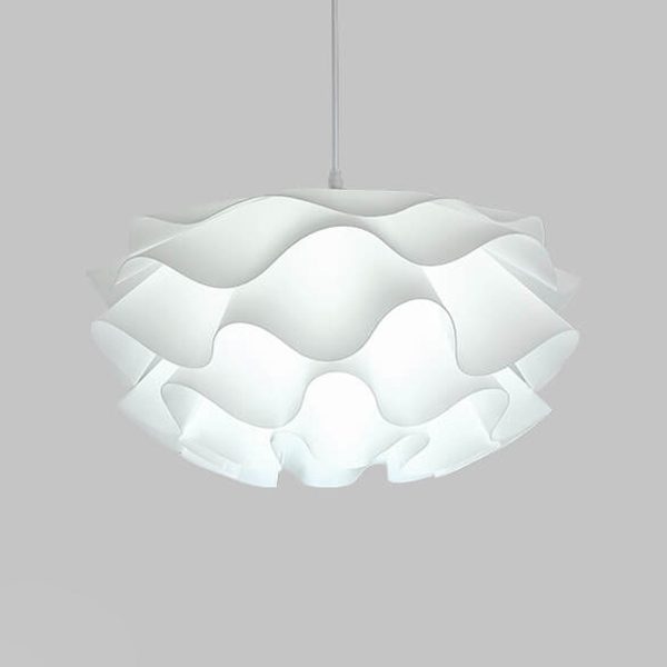 Modern Minimalist Floral Petal Multi-Layered Acrylic 1-Light Pendant Light - Image 2