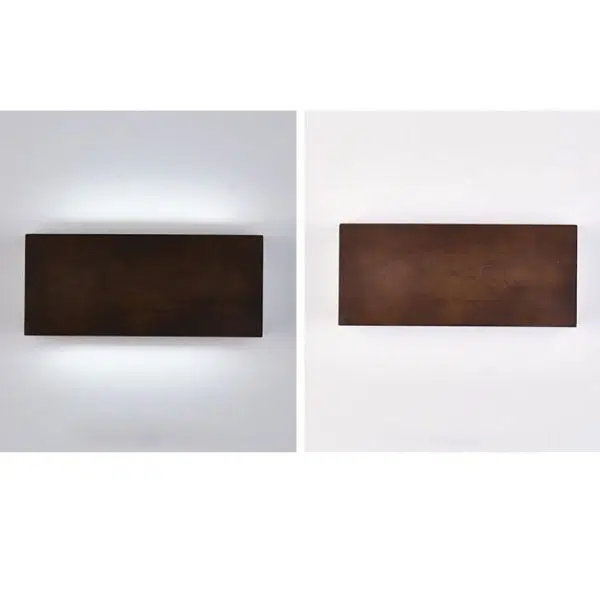 Japanese Wabi-sabi Log Wood Rectangular LED Wall Sconce Lamp - Image 14