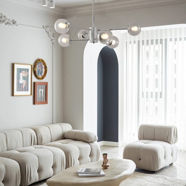 Molecular Lights Three Step Dimming Plating Glass Modern Chandeliers - Image 3