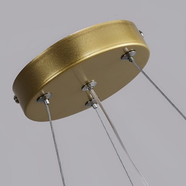 Circular Pleated 3 Step Dimming Light LED Nordic Ceiling Light Chandeliers - Image 10