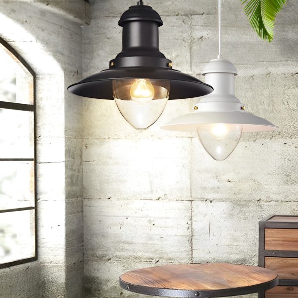 Round Retro Metal Hat Industrial Style Small Chandelier Pendant Lights - Image 8