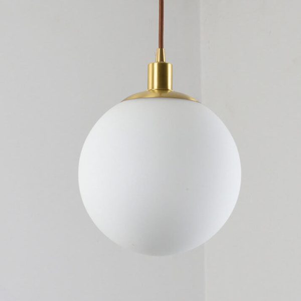 Nordic Minimalist White Orb 1-Light Pendant Light - Image 7