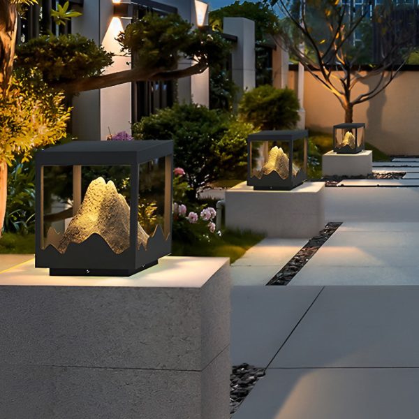 Outdoor Solar Waterproof Mountain Landscape Decorative Lighting Column Light - Image 2