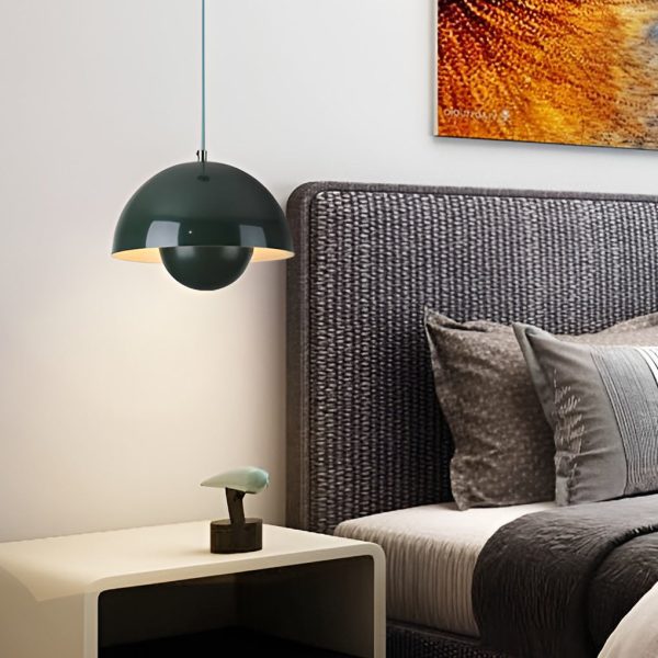1-Light Metal Mushroom Nordic Flowerpot Pendant Light - Image 7