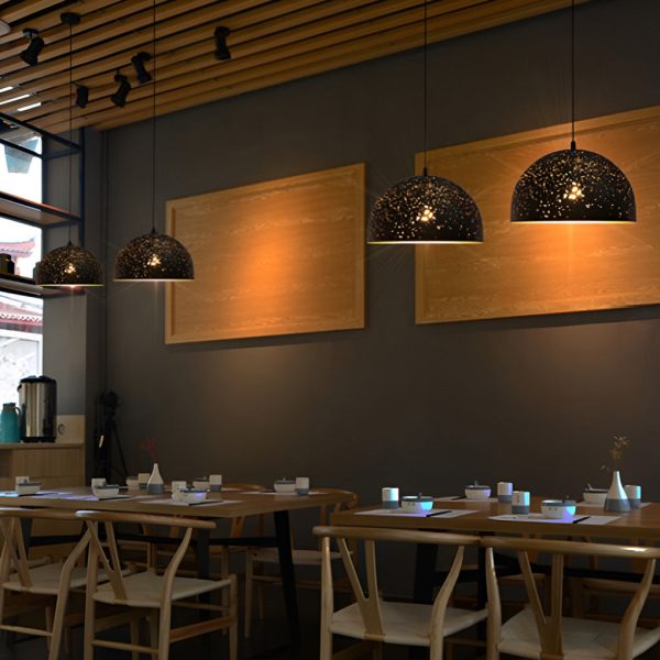 Creative Iron E27 Black Retro Industrial Pendant Light Hanging Ceiling Lights - Image 3