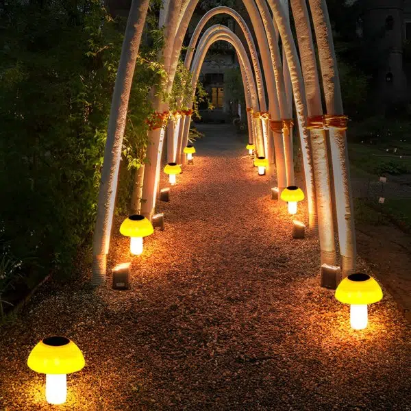 Mushroom Waterproof LED Intelligent Light-controlled Solar Lawn Lights - Image 9