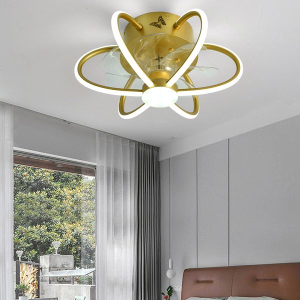 Flower Intelligent Dimmable LED Modern Bladeless Ceiling Fans with Remote - Image 6