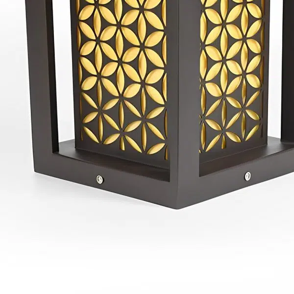 Unique Flower Pattern Waterproof Black Modern LED Lawn Lamp Path Lights - Image 10