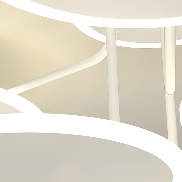 2/3/6 Round Three Step Dimming LED Matte White Nordic Ceiling Lights Fixture - Image 13