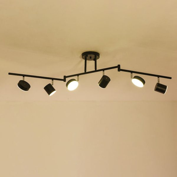 Modern Creative Rotating Track Spotlight LED Semi-Flush Mount Ceiling Light - Image 12