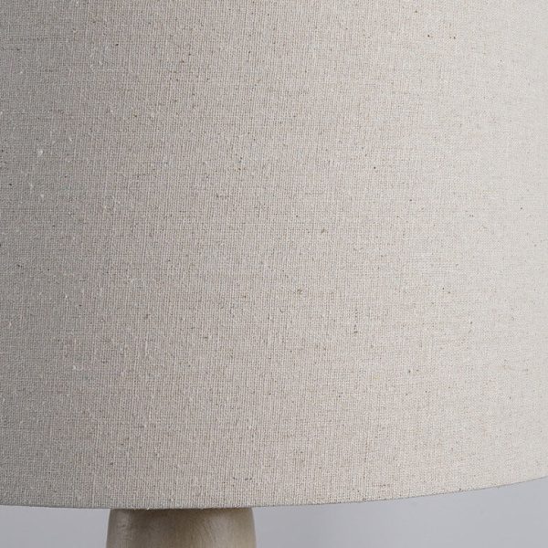 Vintage Minimalist Fabric Cement Base 1-Light Table Lamp - Image 11