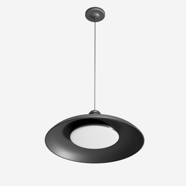 Contemporary Scandinavian Waterproof Carbonized Steel Round 1-Light Pendant Light For Outdoor Patio - Image 6