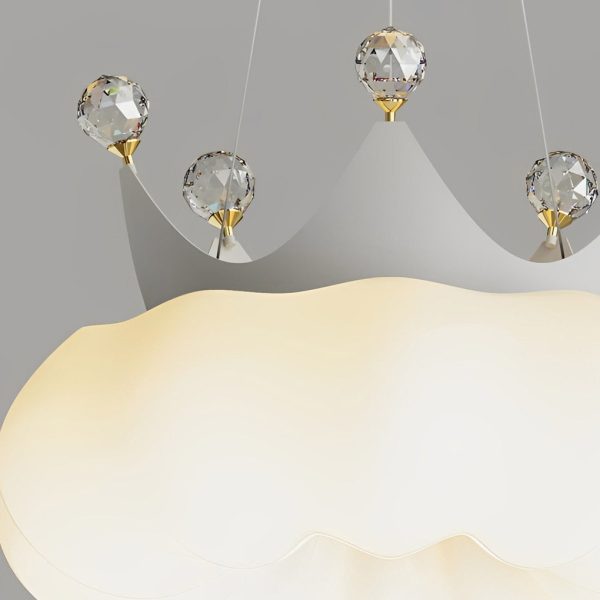 Clouds Crystal Crowns LED Three Step Dimming Ins Modern Chandelier Light - Image 10