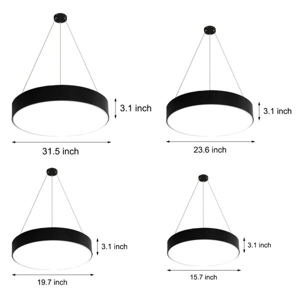 Round Pendant LED Office Lighting Modern Suspended Luminaires for Workspace - Image 8