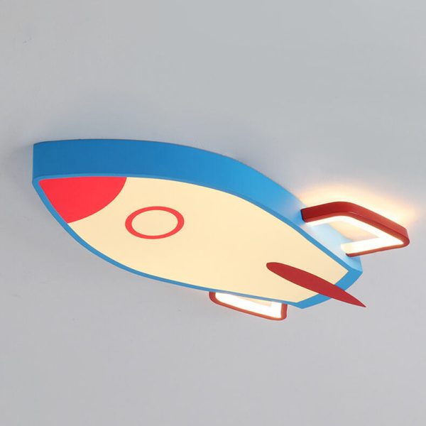 Cartoon Rocket-shaped Aluminum LED Flush Mount Ceiling Light - Image 9