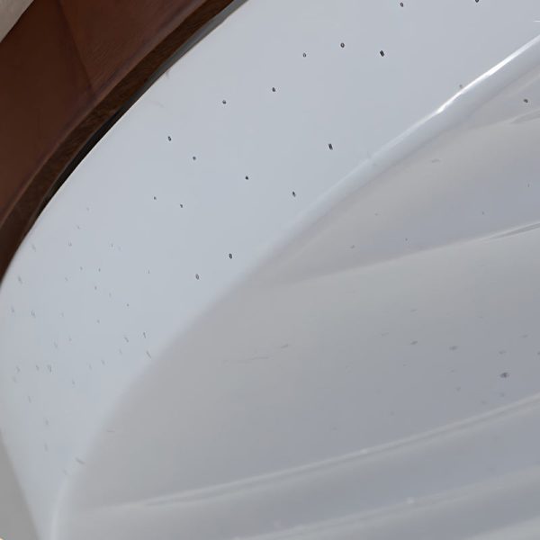 Round Square Wood Three Step Dimming Modern LED Ceiling Lights Fixture - Image 6