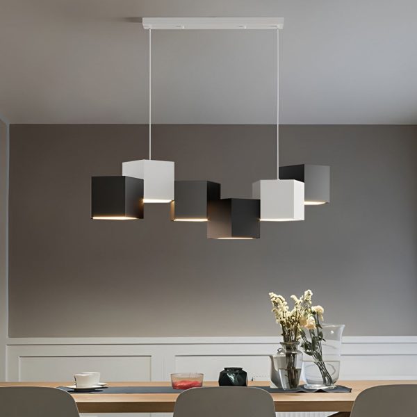 Creative Geometric LED Industrial Style Chandeliers Pendant Light Hanging Lamp - Image 2