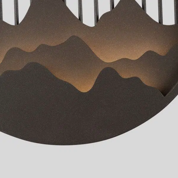 Chinese Modern Round Mountain Stainless Steel PC LED Waterproof Outdoor Wall Sconce Light - Image 12