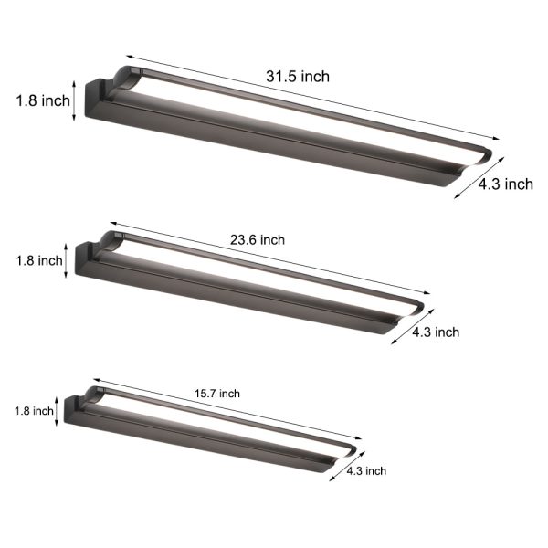 Modern Linear LED Vanity Light Wall Mounted Bathroom Fixture - Image 7